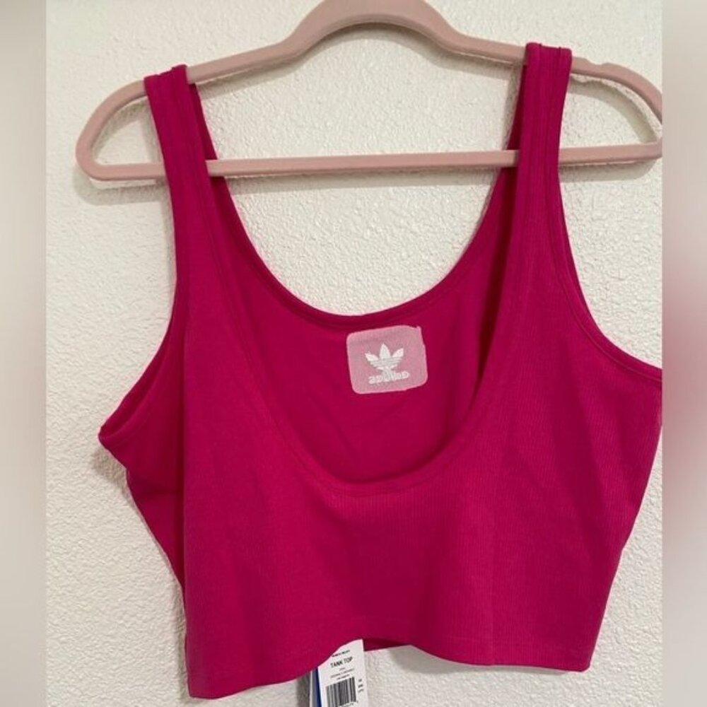Adidas Tank Top Bralette Pink Sz Xl Sport Bra Athletic Comfort - Picture 3 of 5